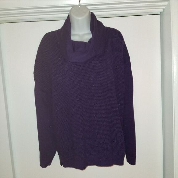 Calvin Klein Purple Cowl Neck Sweater - Picture 1 of 7